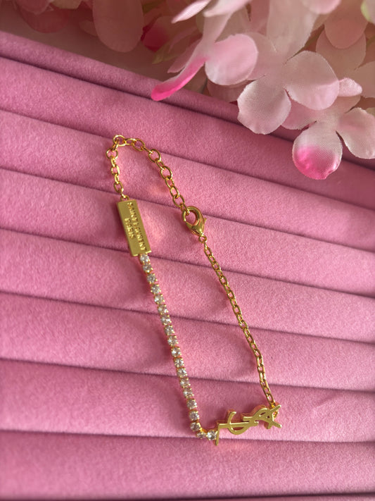 Bracciale Ysl con strass